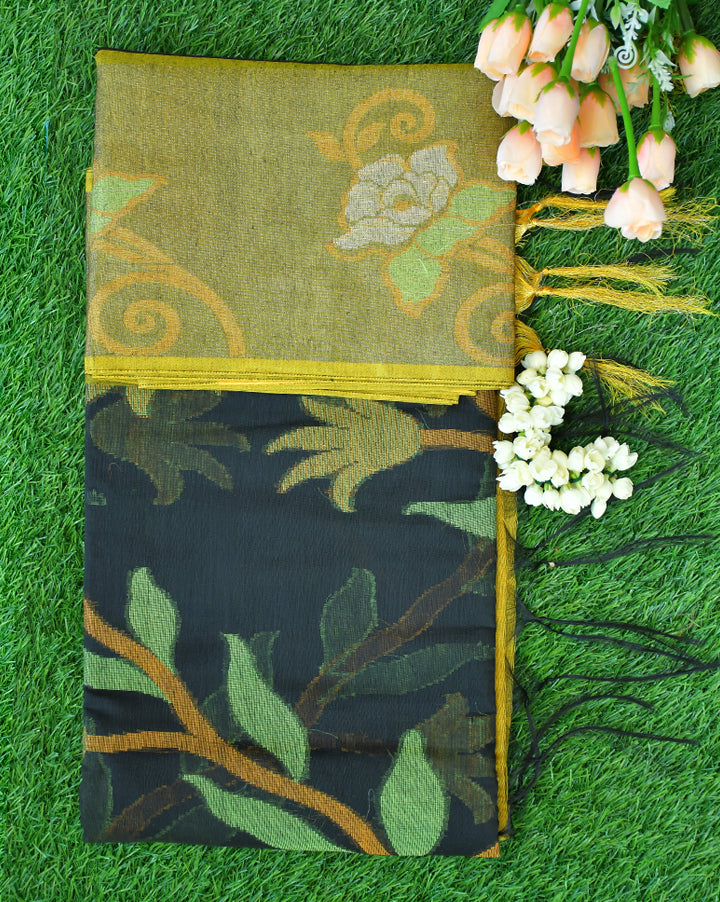 Tussar patch work Velmayil Silks