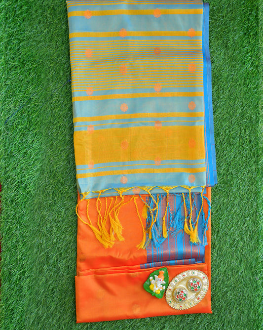 Soft silk with running blouse Velmayil Silks