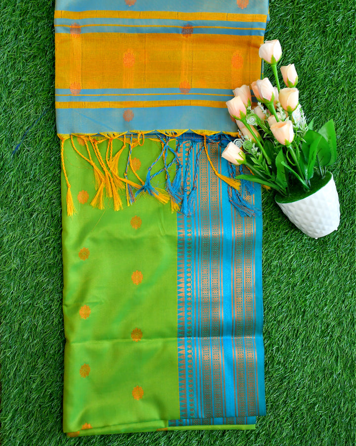 Soft silk with running blouse Velmayil Silks