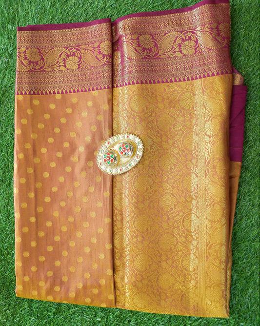 Soft silk with double shade colors Velmayil Silks