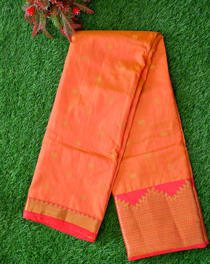 Soft silk with gold zari