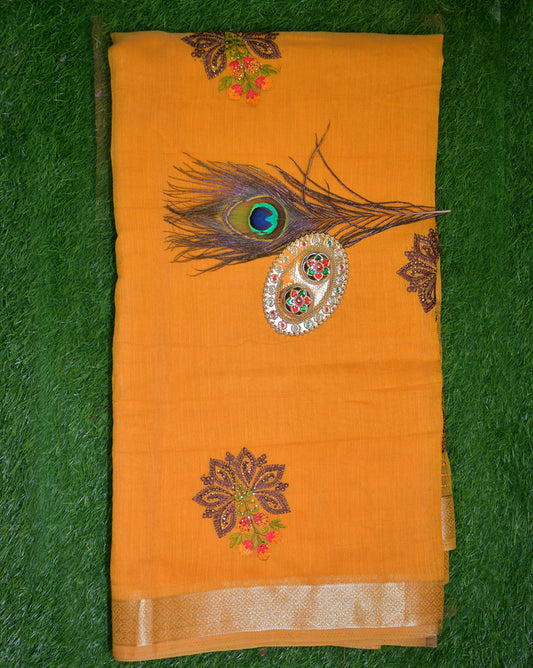 Tissue work saree