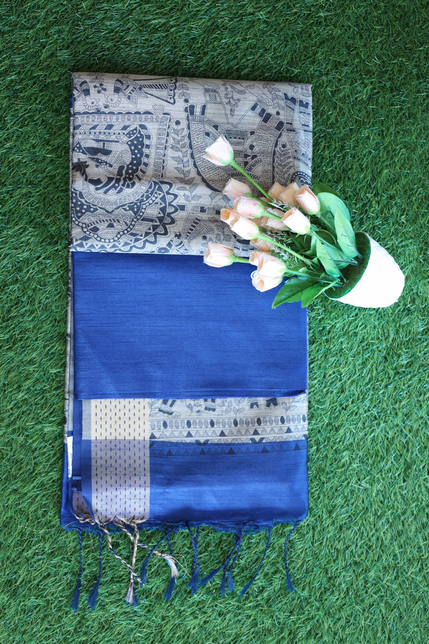 Tussar kalamkari saree Velmayil Silks