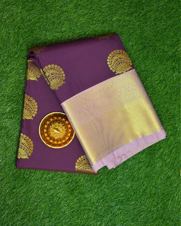Kanchi semi silk gold zari