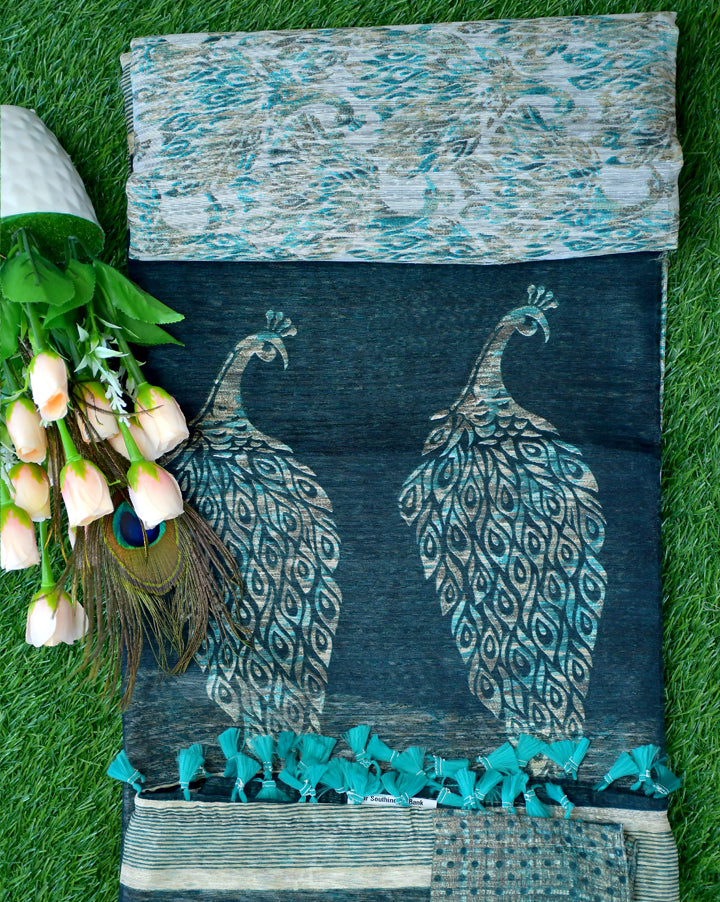 Peacock design saree