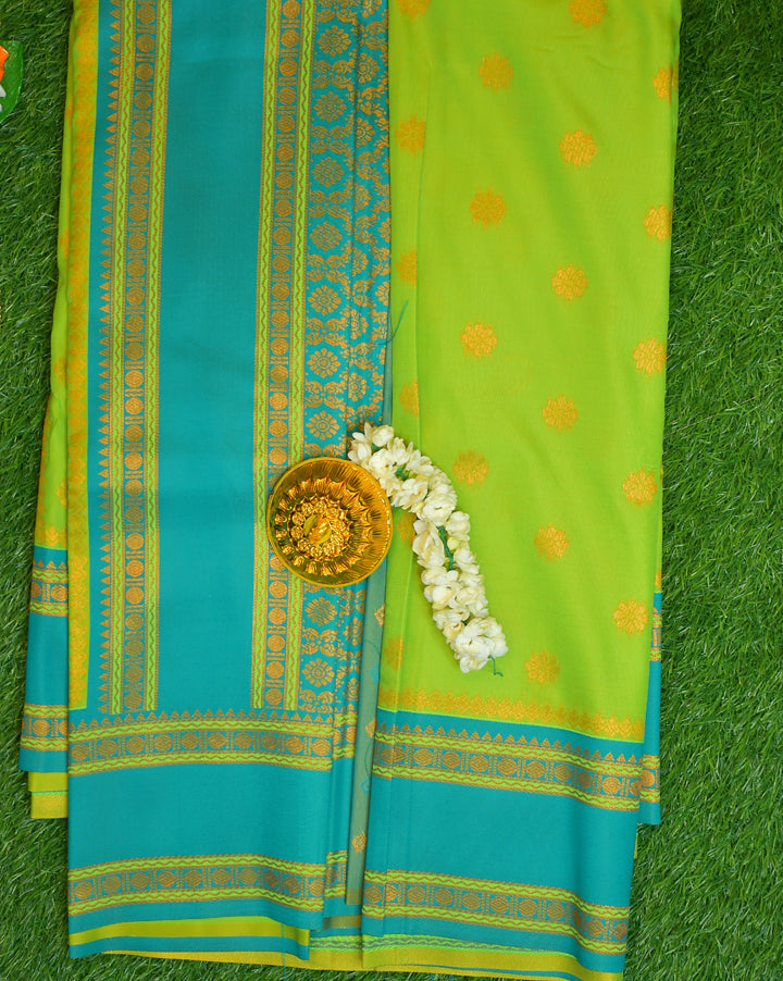 Soft silk retta patta border saree