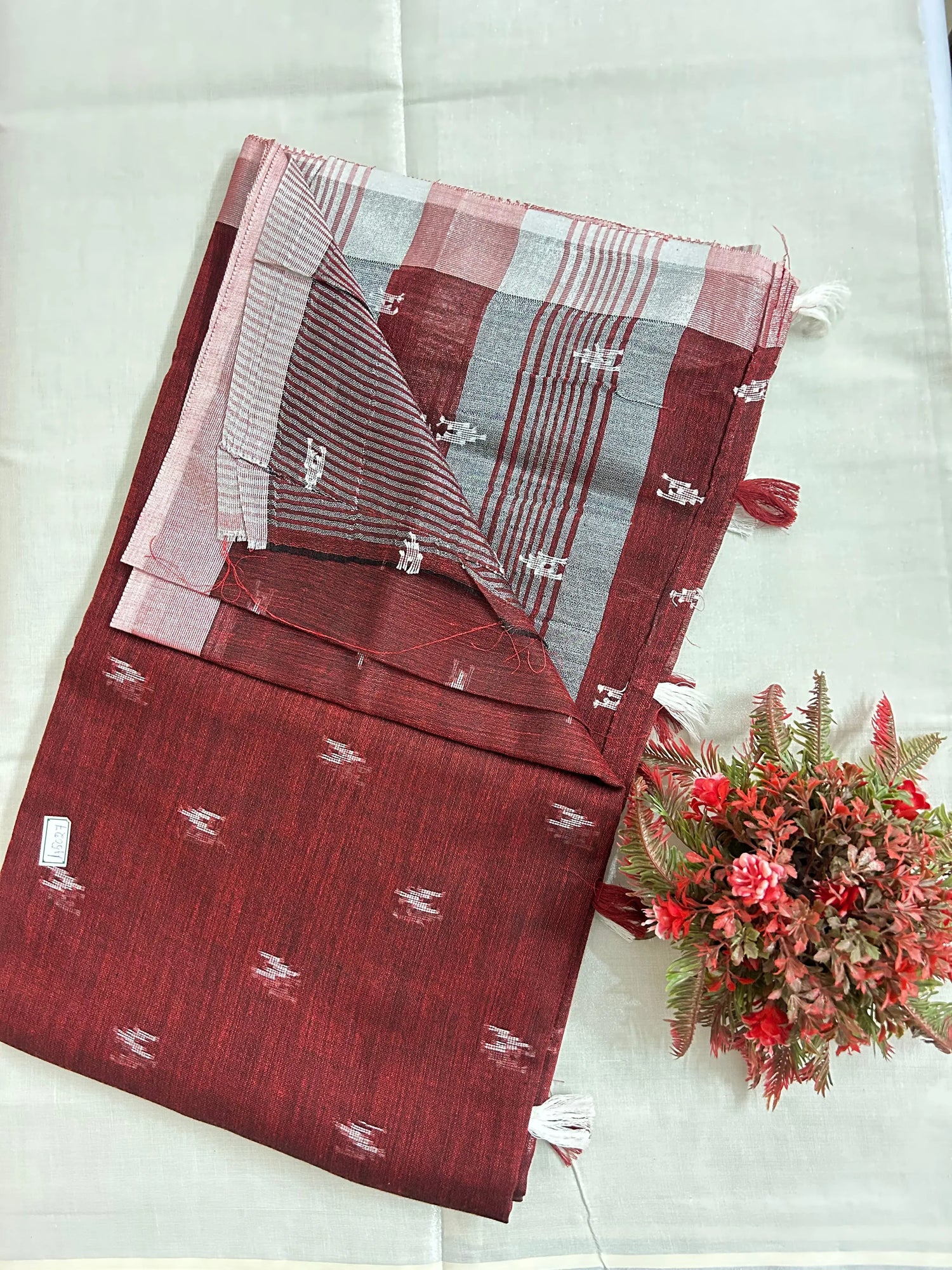 Linen cotton sarees
