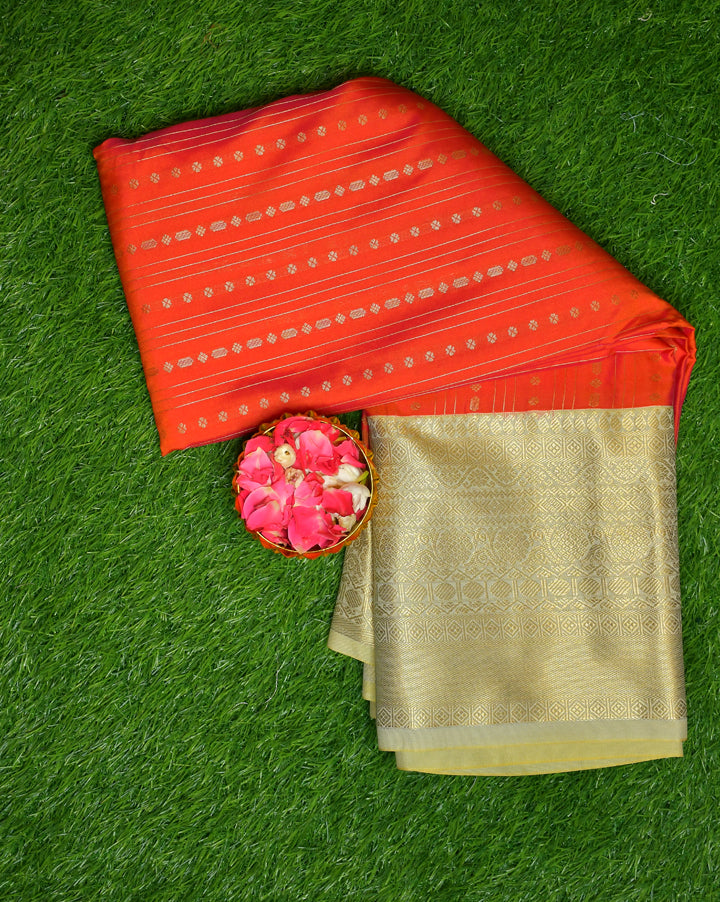 Kanchipuram semi silk vaira oosi designs