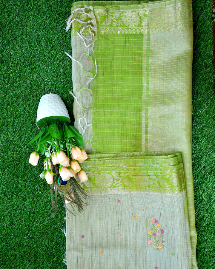 Cotton tissue embroidery work