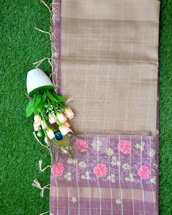 Cotton tissue embroidery work