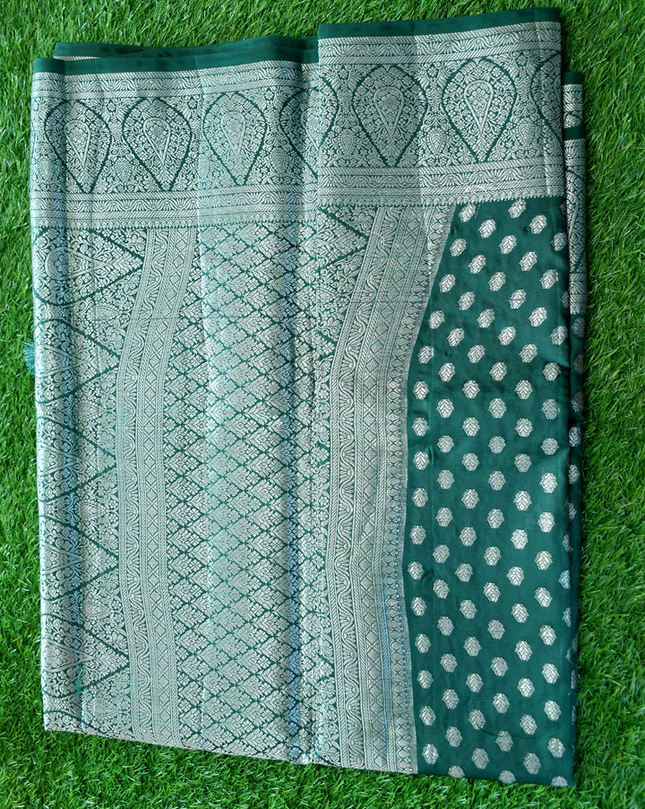 Soft silk with silver zari