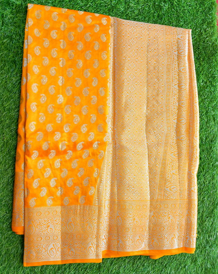 Soft silk with silver zari