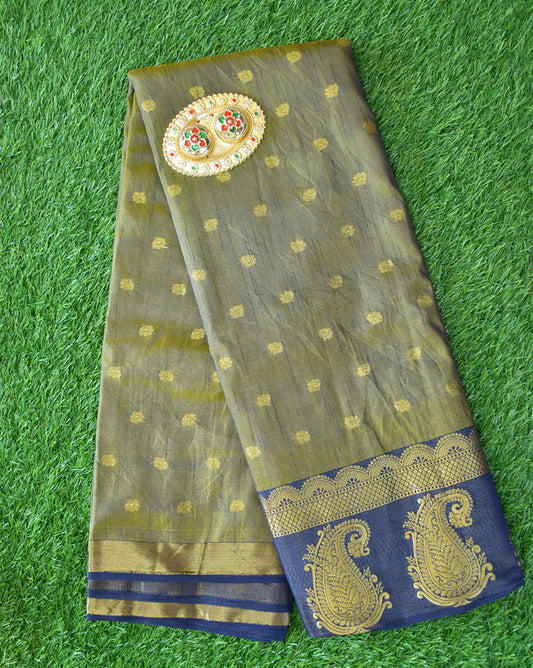 Soft silk with gold zari