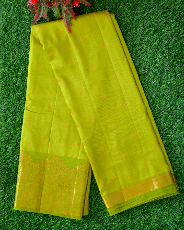 Soft silk with gold zari