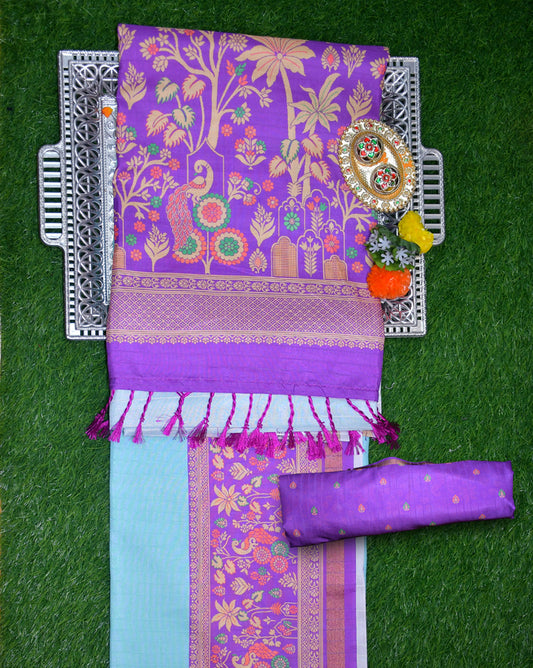 Semi Tussar silk saree