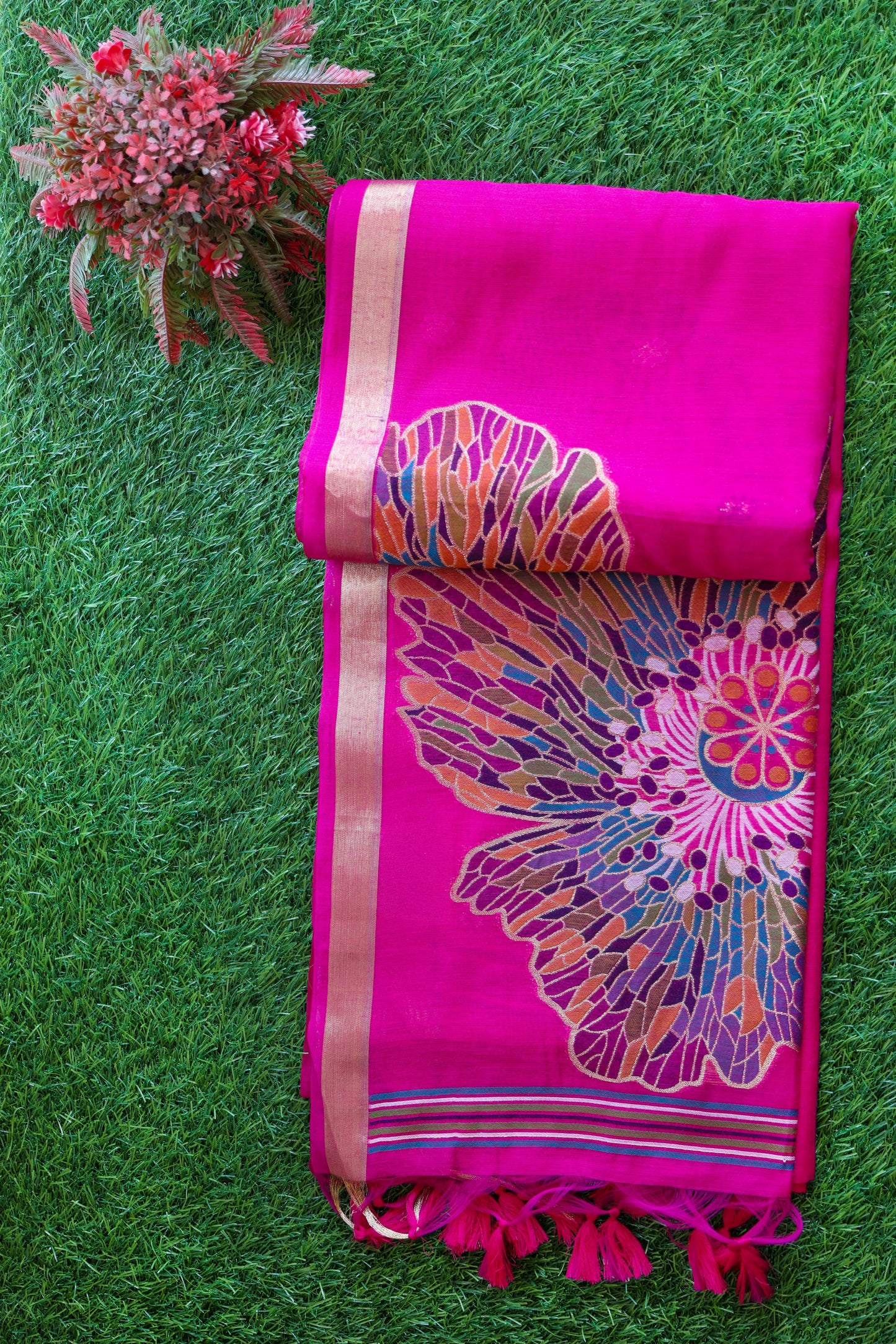 cotton designer saree Velmayil Silks