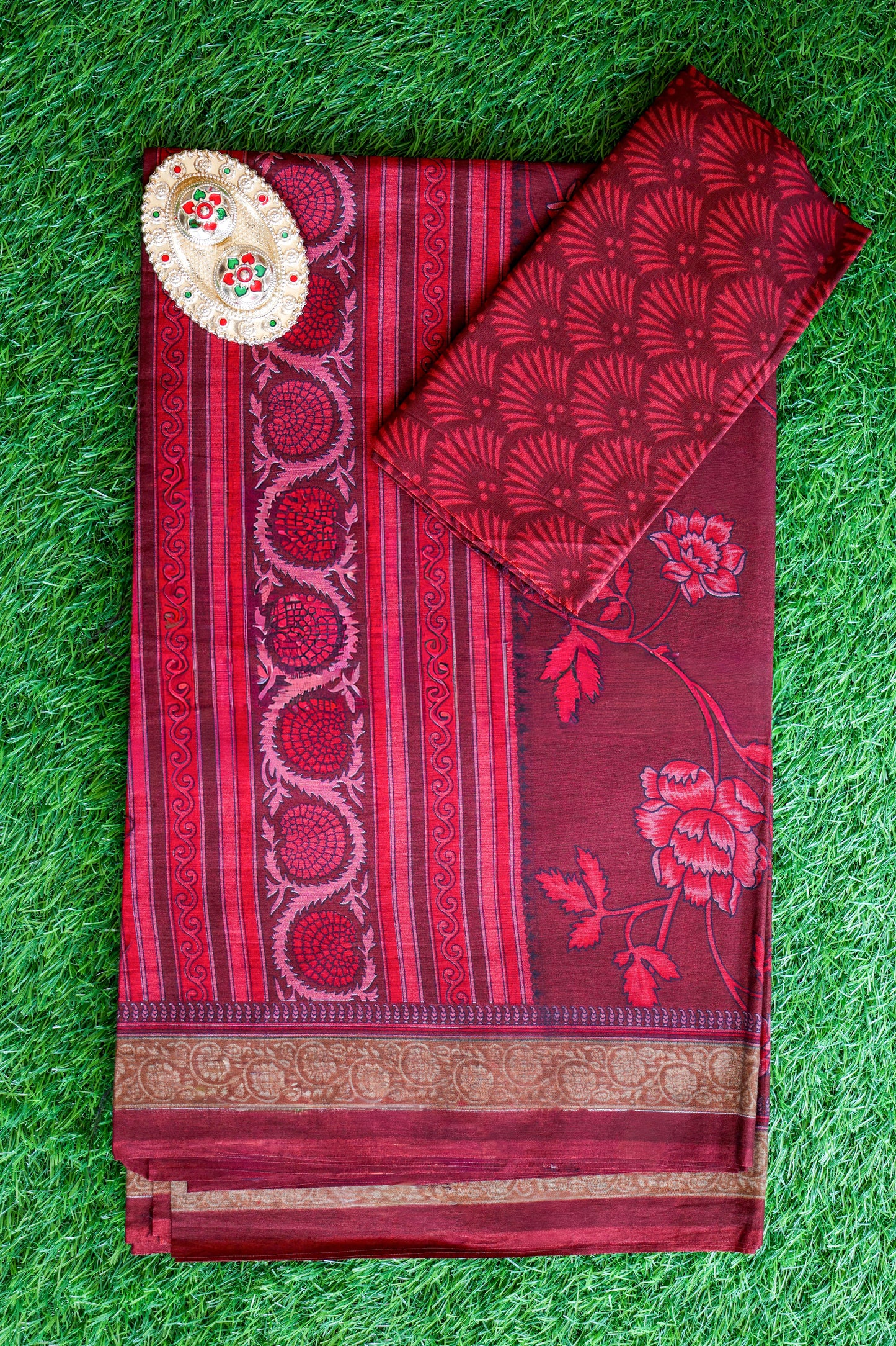 Go green pure cotton Velmayil Silks