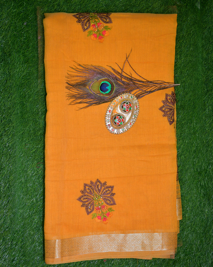 Tissue work saree