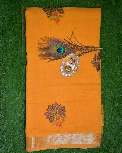 Tissue work saree