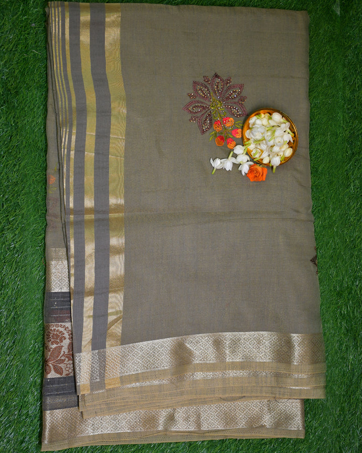 Tissue work saree
