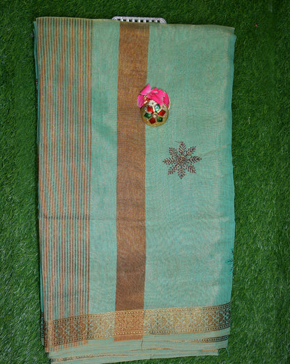 Tissue work saree