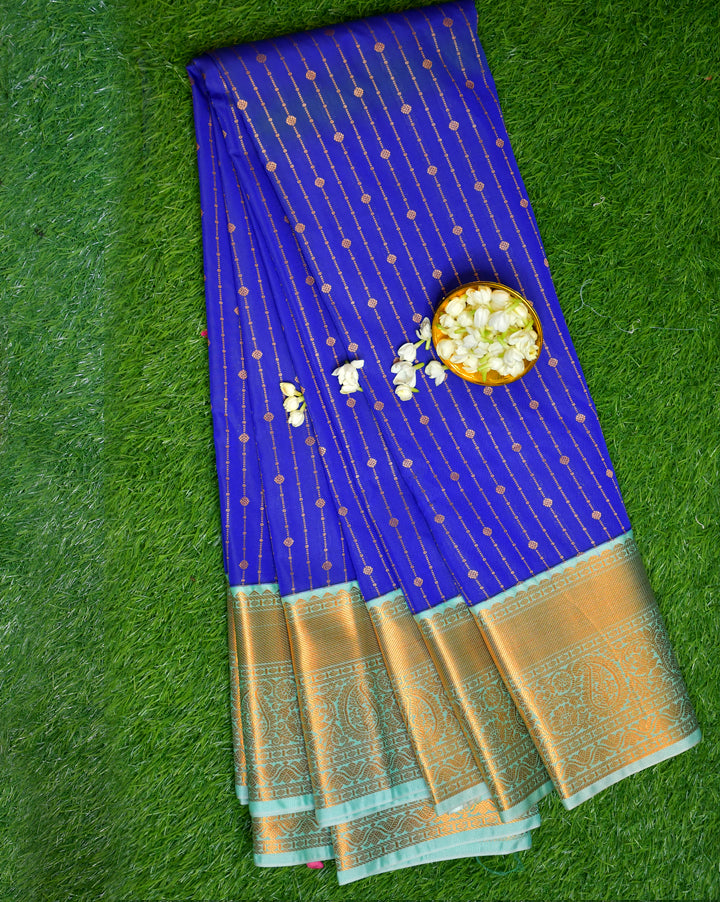 Kanchipuram semi silk vaira oosi designs