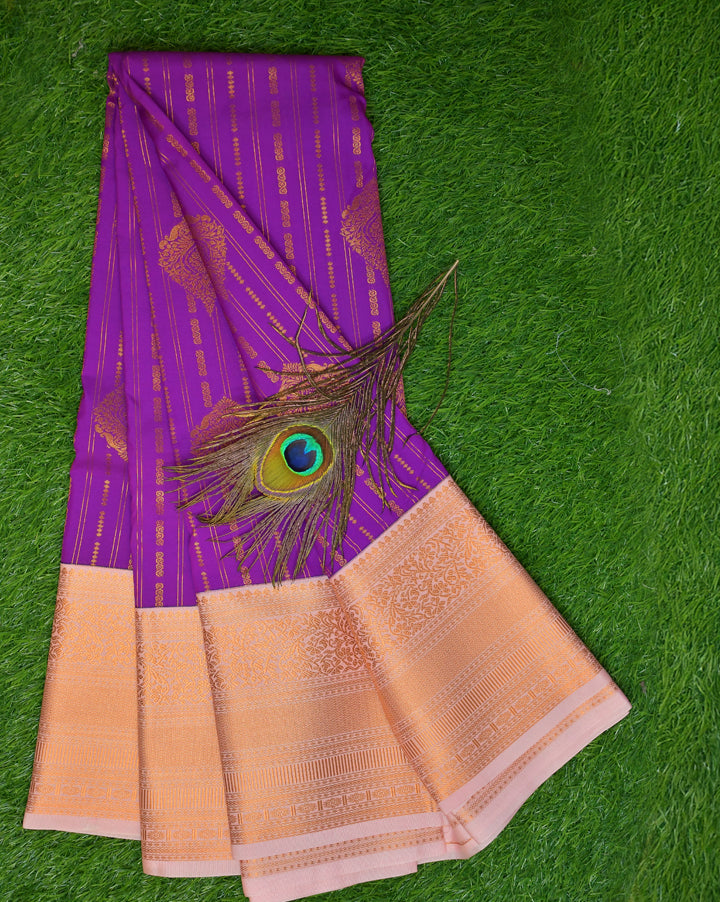 Kanchipuram semi silk vaira oosi designs