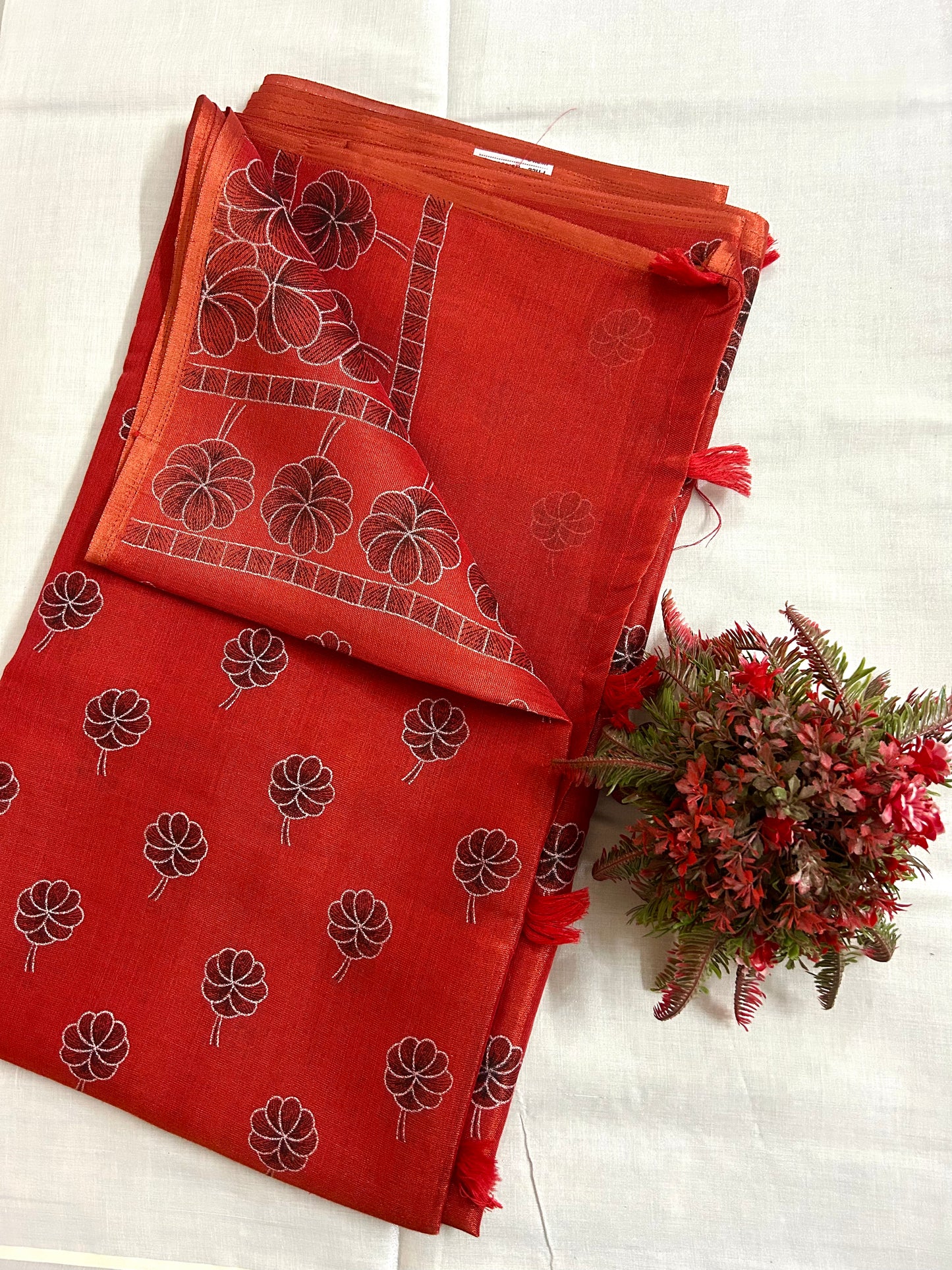 Tissue cotton sarees