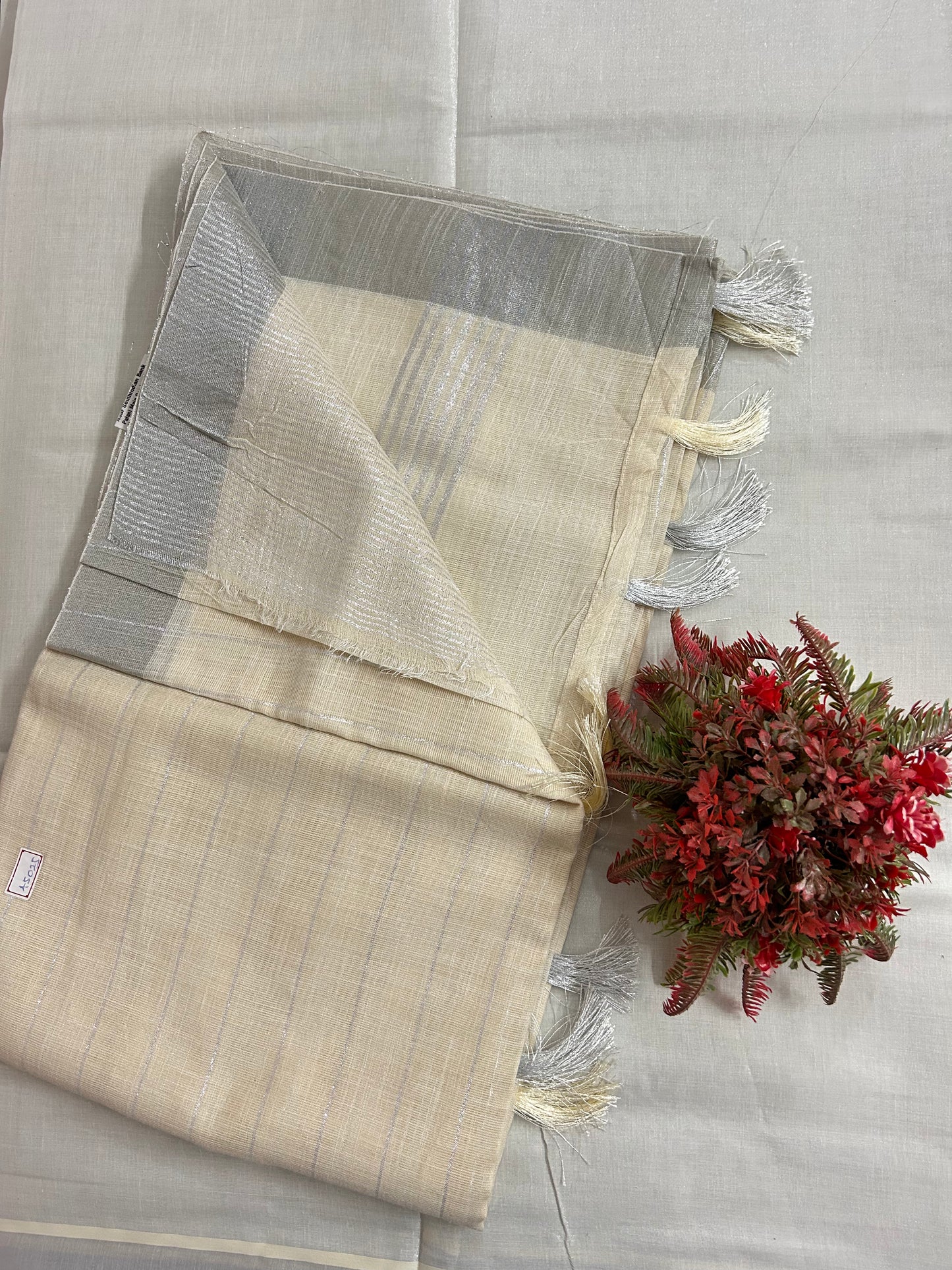 Linen cotton saree