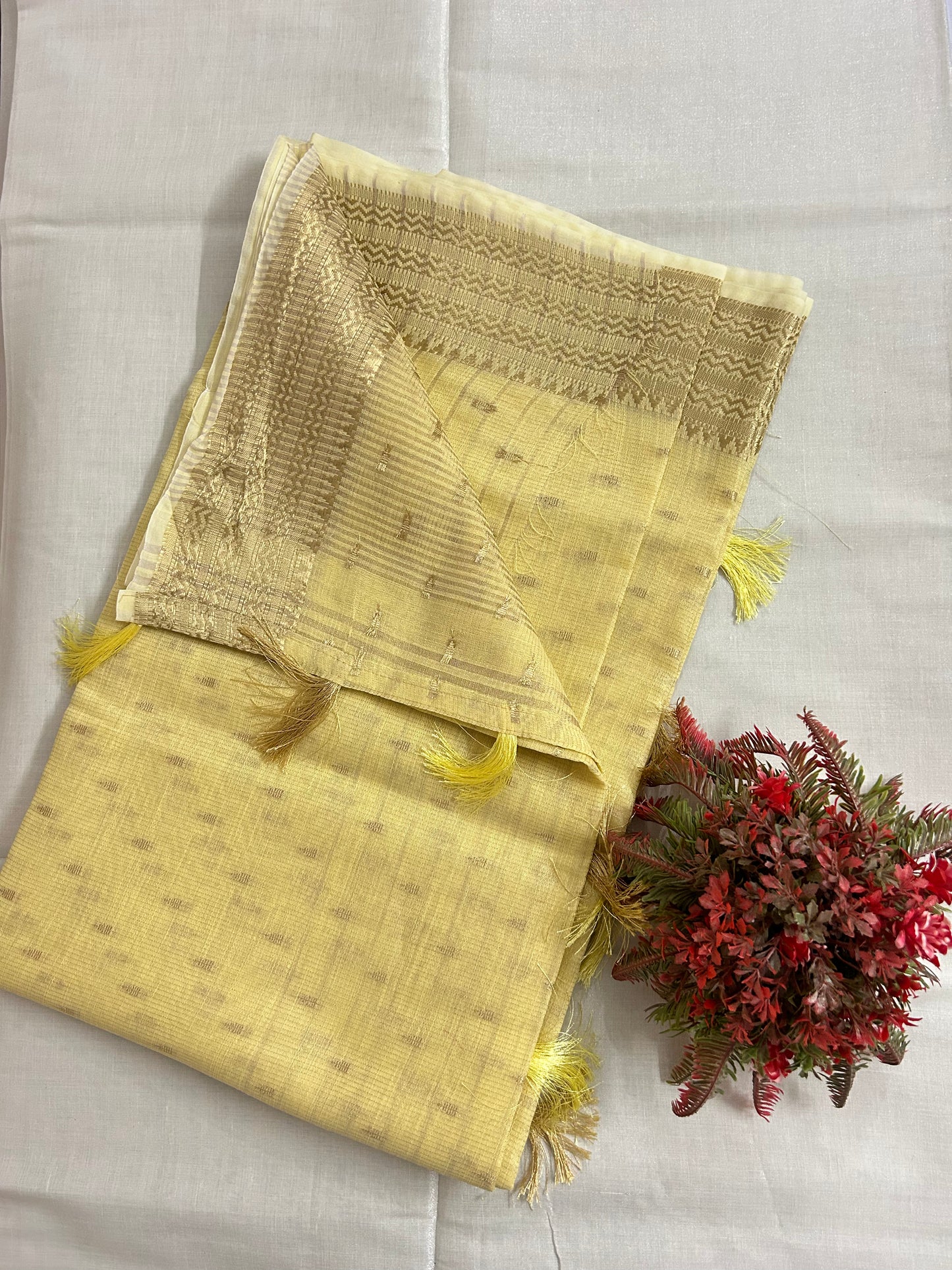 Linen cotton saree