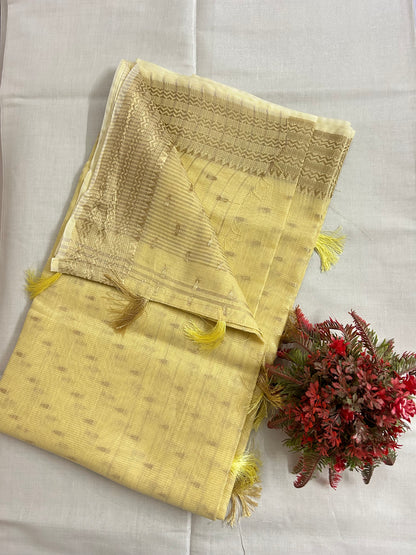 Linen cotton saree