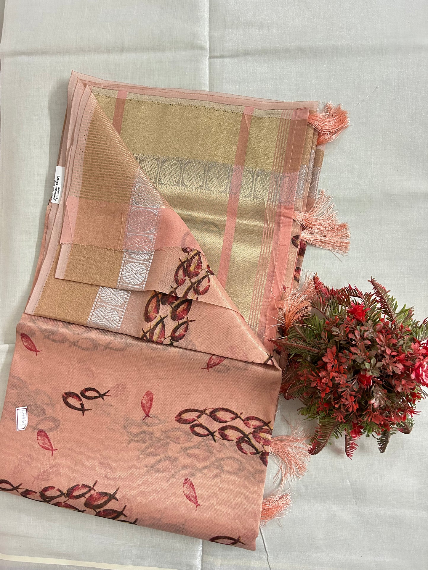 Tissue cotton sarees