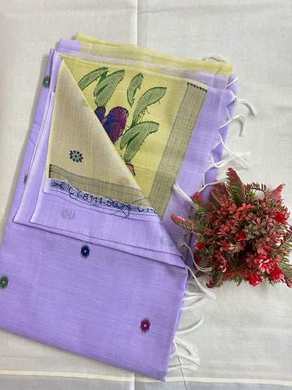 Linen cotton saree