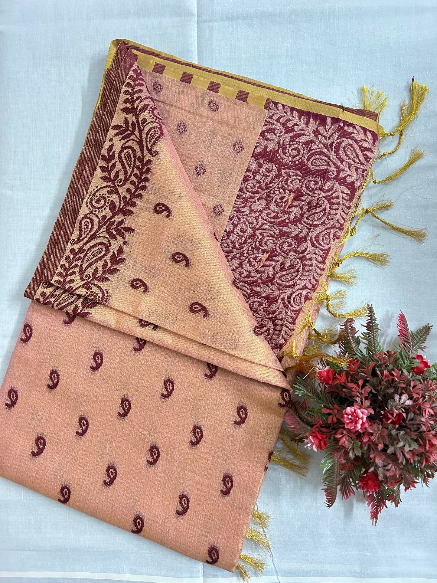 Tissue cotton sarees