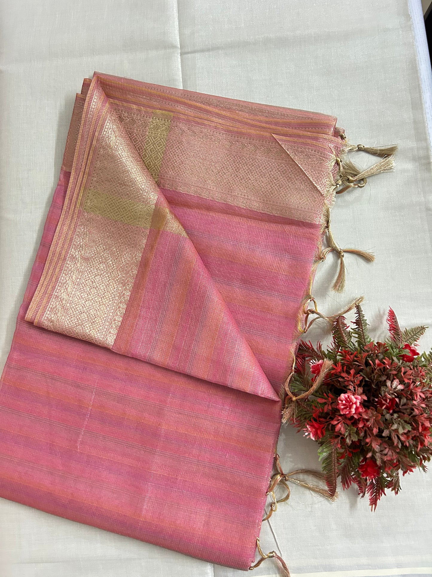 Tissue cotton sarees
