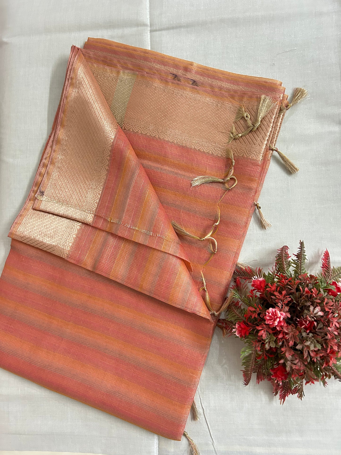 Tissue cotton sarees