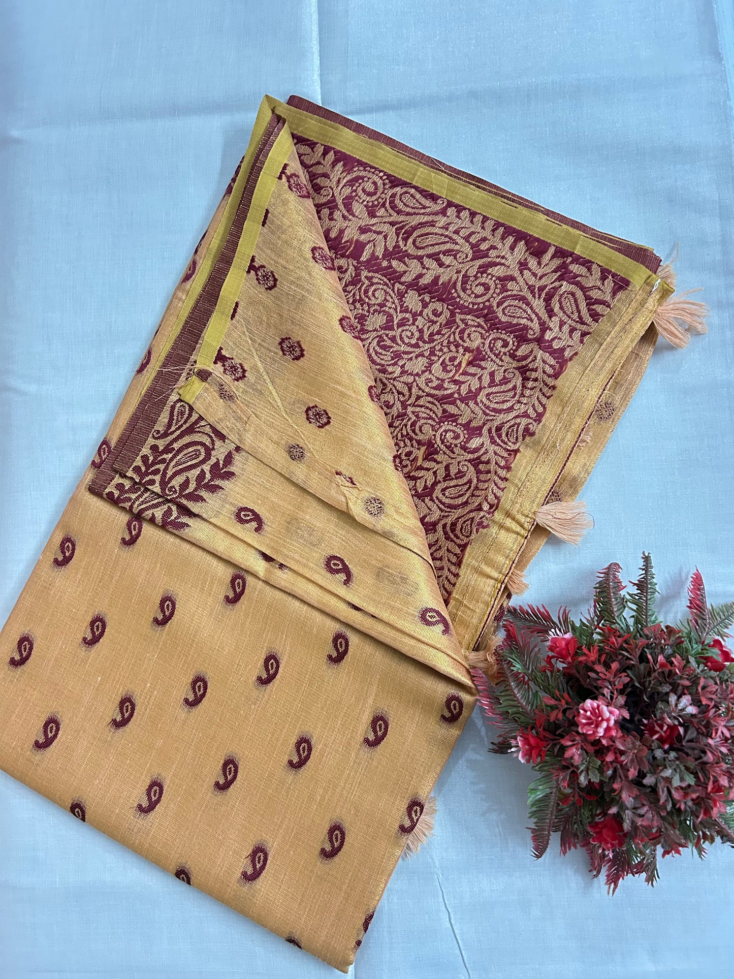 Tissue cotton sarees