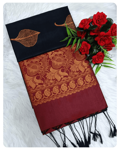 Black with Maroon