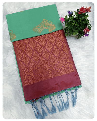 Light green with Light maroon