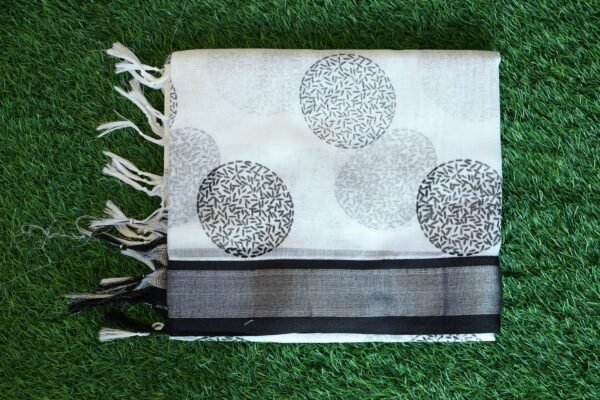 Black and white saree with design 11