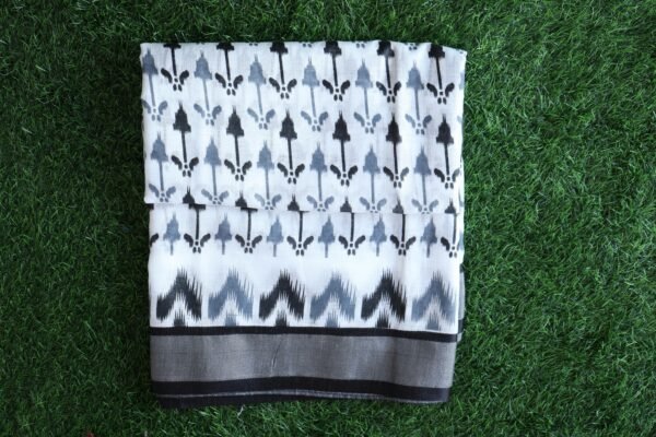 142 Black and white saree with design 23