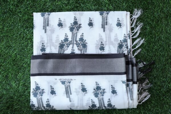 Black and white saree with design 21