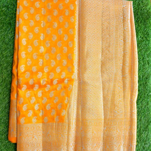 Soft silk with silver zari