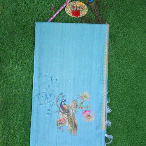 39.jpg Malai silk with elegant peacock