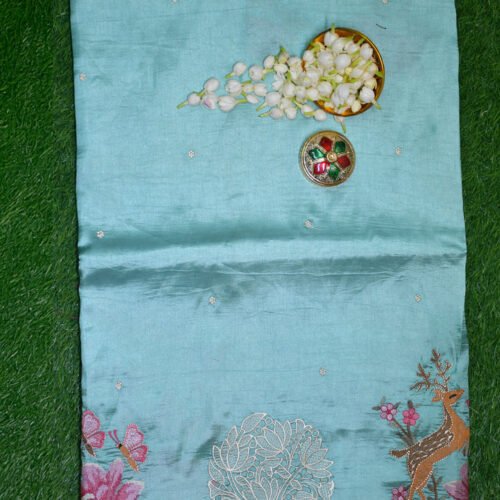 silk with Embroidery