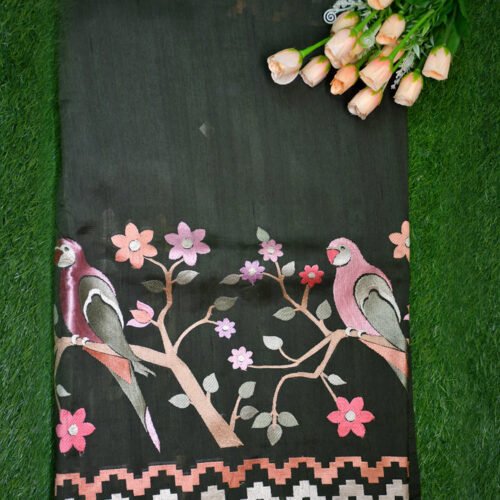 60_fe1a67ef-96c2-4ef1-8b1e-4d110461549f.jpg Tussar parrot design embroidery