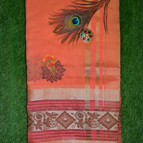 Tissue work saree