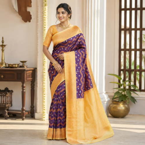 ChatGPT Image Aug 13, 2026, 05_25_48 PM Kanchi semi silk copper zari zig zag design