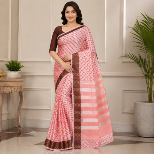 ChatGPT Image Aug 14, 2026, 04_42_51 PM Linen with kalamkari blouse
