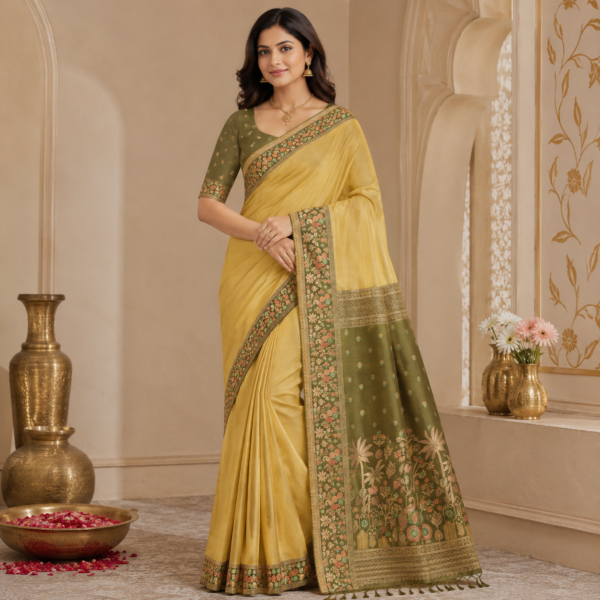 Semi Tussar Silk Saree
